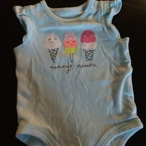 Blue "Mommys sweetie" onesie